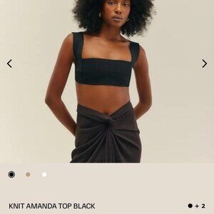 Haight Green Knit Top Size Small